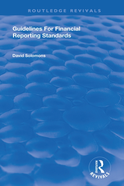 Book Cover for Guidelines for Financial Reporting Standards by David Solomons, Inst Chart Accountants Staff