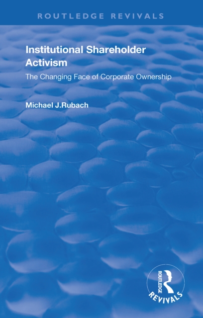 Book Cover for Changing Face of Corporate Ownership by Michael J. Rubach