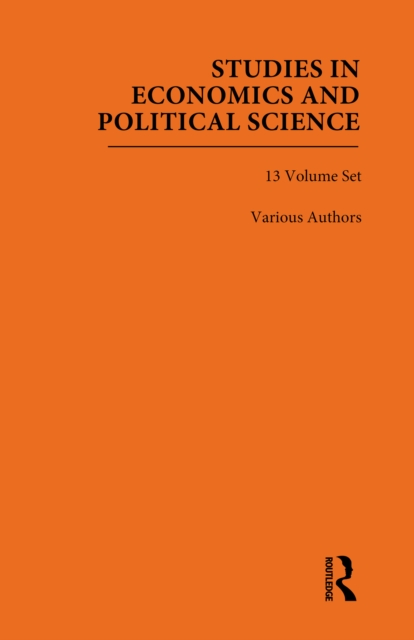 Book Cover for Studies in Economics and Political Science by Various Authors