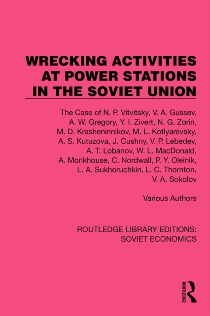 Book Cover for Wrecking Activities at Power Stations in the Soviet Union by Various authors