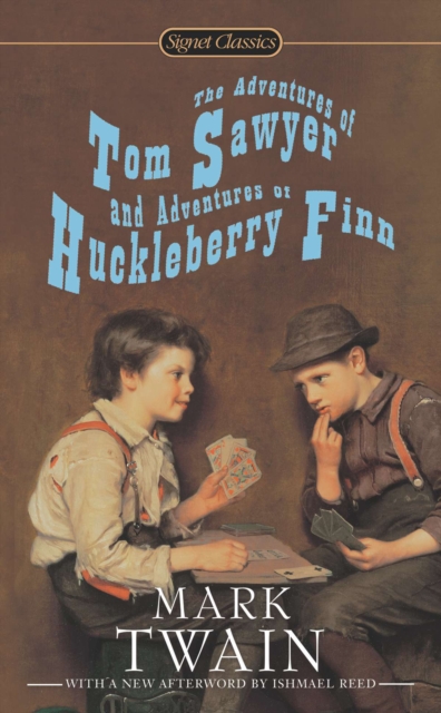 Book Cover for Adventures of Tom Sawyer and Adventures of Huckleberry Finn by Mark Twain