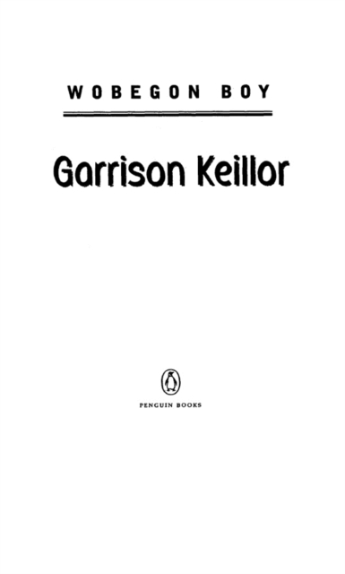 Book Cover for Wobegon Boy by Garrison Keillor