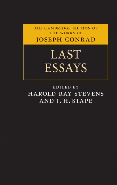 Book Cover for Last Essays by Joseph Conrad