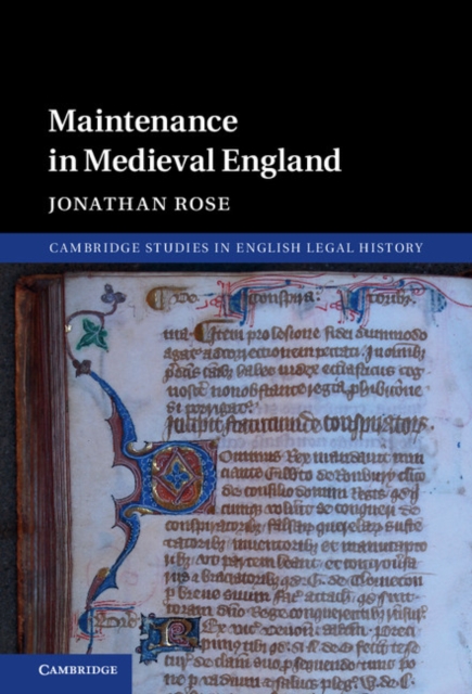 Book Cover for Maintenance in Medieval England by Jonathan Rose