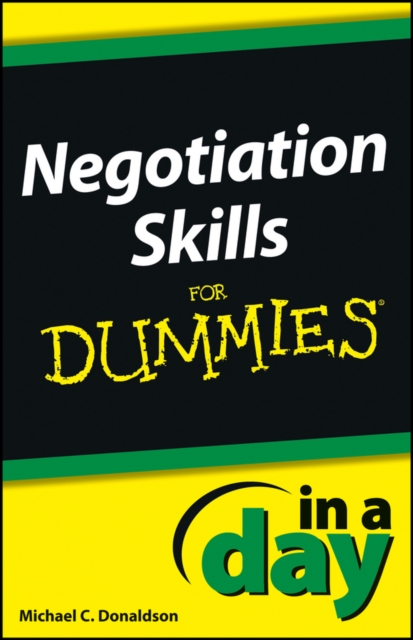 Book Cover for Negotiating Skills In a Day For Dummies by Michael C. Donaldson