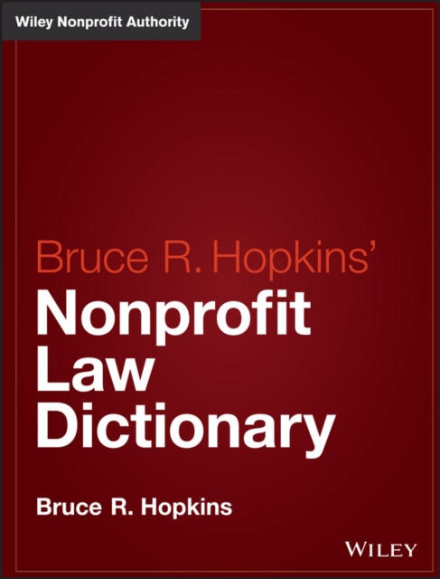 Book Cover for Hopkins' Nonprofit Law Dictionary by Bruce R. Hopkins