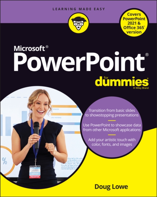 Book Cover for PowerPoint For Dummies, Office 2021 Edition by Doug Lowe