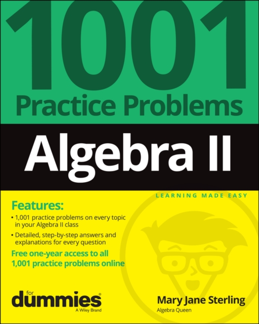 Book Cover for Algebra II: 1001 Practice Problems For Dummies (+ Free Online Practice) by Mary Jane Sterling