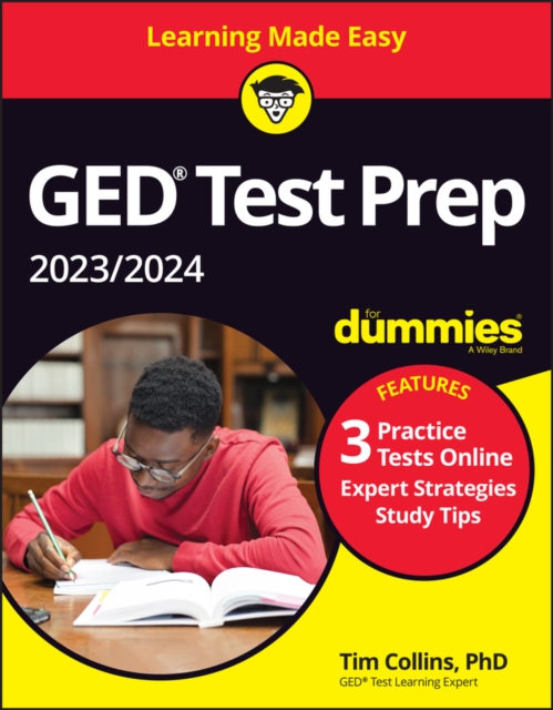 Book Cover for GED Test Prep 2023/2024 For Dummies with Online Practice by Tim Collins