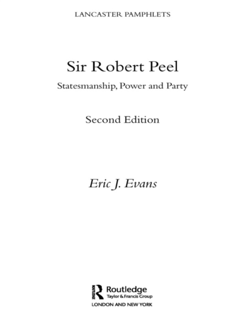 Book Cover for Sir Robert Peel by Eric J. Evans