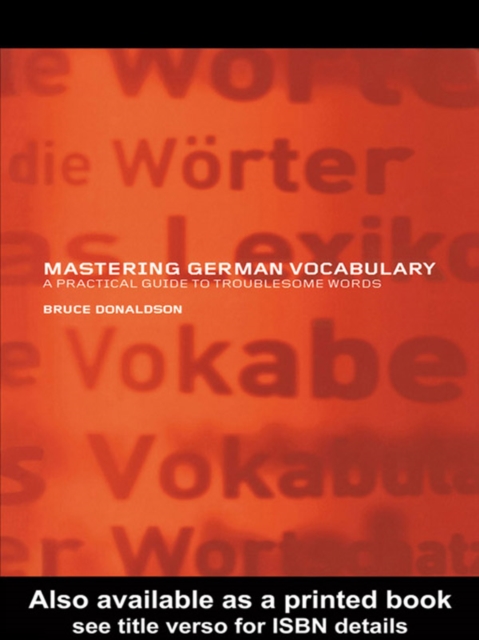 Book Cover for Mastering German Vocabulary by Donaldson, Bruce