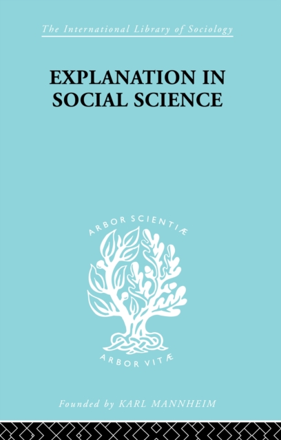 Book Cover for Explanation in Social Science by Robert Brown