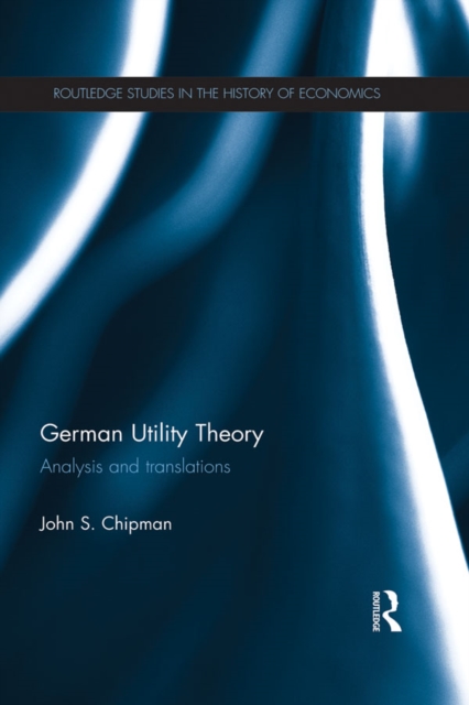 Book Cover for German Utility Theory by Chipman, John S.