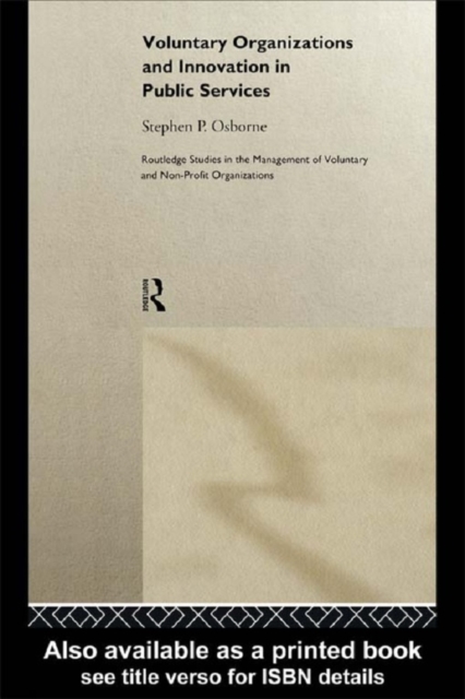 Book Cover for Voluntary Organizations and Innovation in Public Services by Stephen P. Osborne