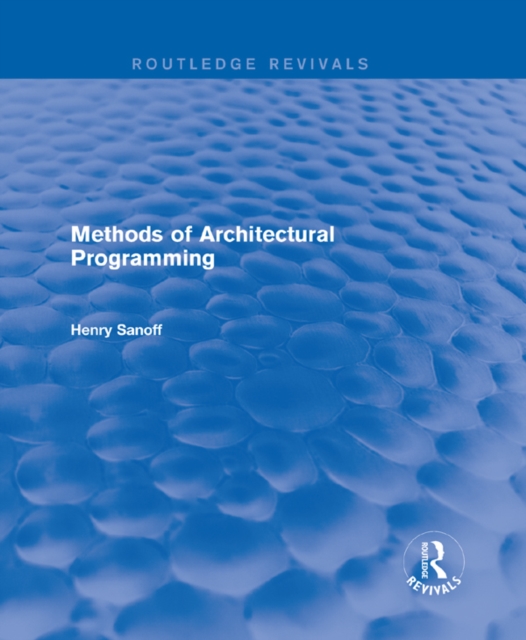 Book Cover for Methods of Architectural Programming (Routledge Revivals) by Sanoff, Henry