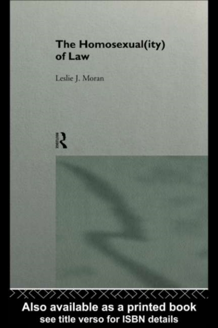 Book Cover for Homosexual(ity) of law by Leslie Moran