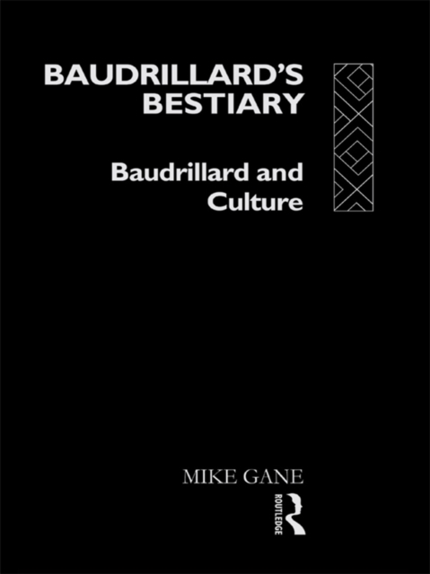 Book Cover for Baudrillard's Bestiary by Mike Gane