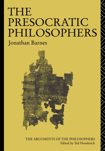 Book Cover for Presocratic Philosophers by Jonathan Barnes