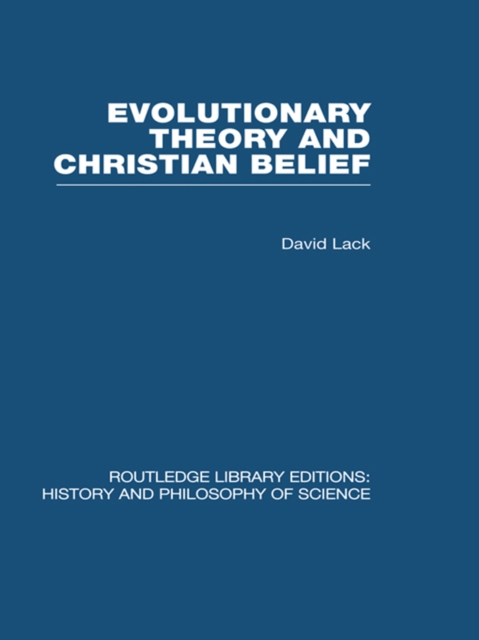 Book Cover for Evolutionary Theory and Christian Belief by David Lack