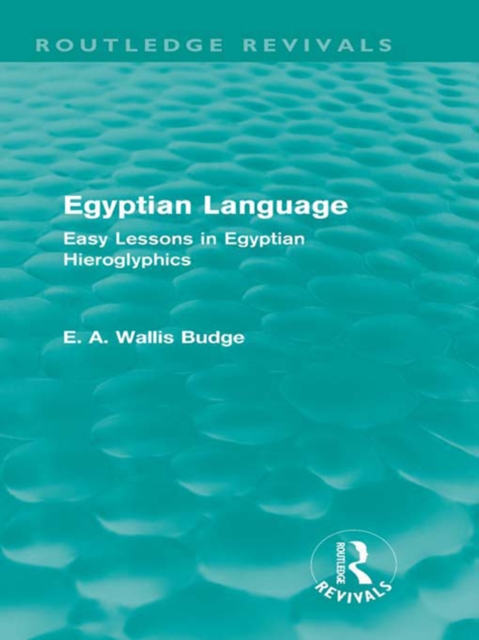 Book Cover for Egyptian Language (Routledge Revivals) by E.A. Wallis Budge