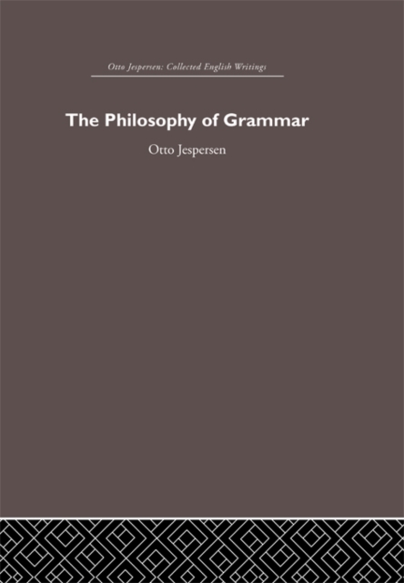 Book Cover for Philosophy of Grammar by Otto Jespersen