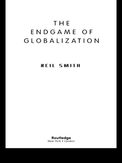 Book Cover for Endgame of Globalization by Neil Smith