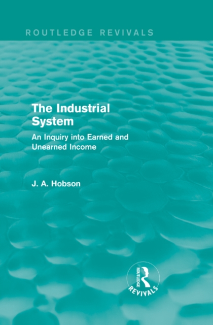 Book Cover for Industrial System (Routledge Revivals) by J. A. Hobson