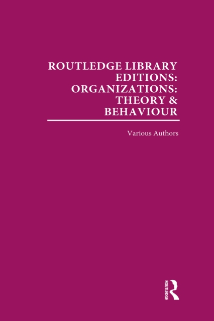 Book Cover for Routledge Library Editions: Organizations (31 vols) by Various