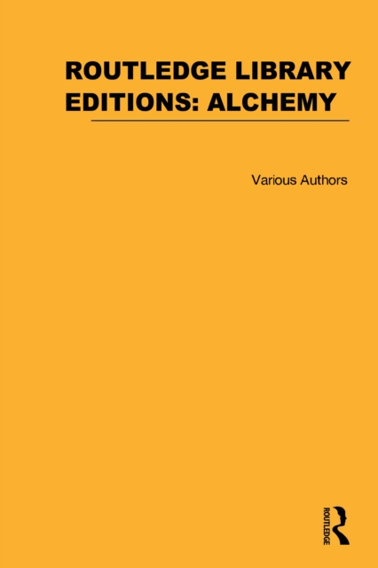 Book Cover for Routledge Library Editions: Alchemy by Various Authors