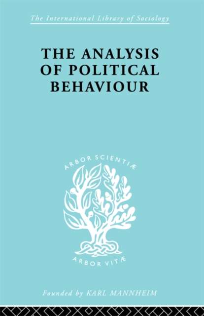 Book Cover for Analysis of Political Behaviour by Harold D. Lasswell