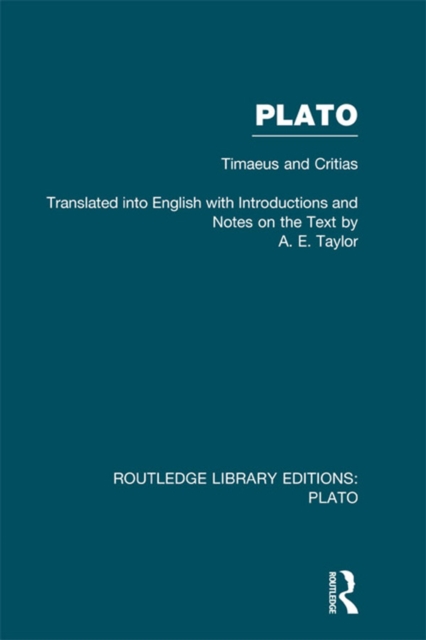 Book Cover for Plato: Timaeus and Critias (RLE: Plato) by A E Taylor