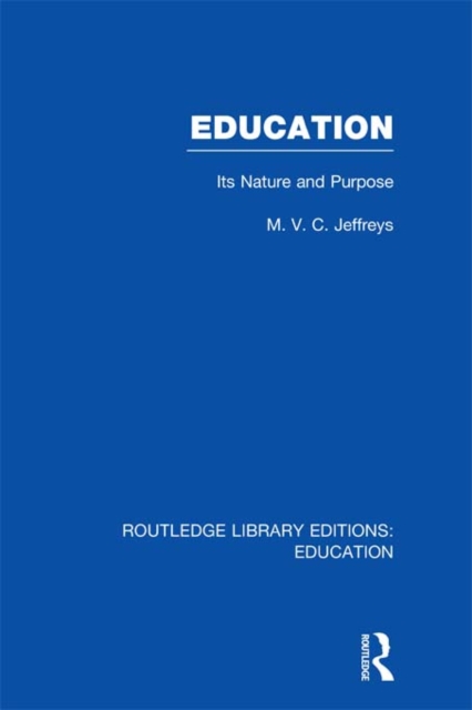 Book Cover for Education (RLE Edu K) by M VC Jeffreys