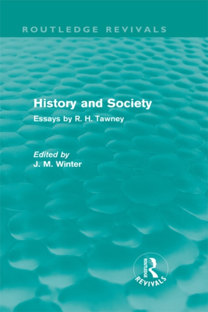 Book Cover for History and Society by R.H. Tawney