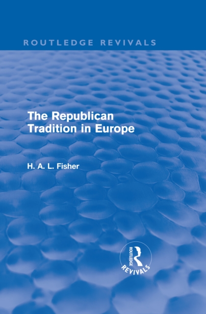 Book Cover for Republican Tradition in Europe by H. A. L. Fisher