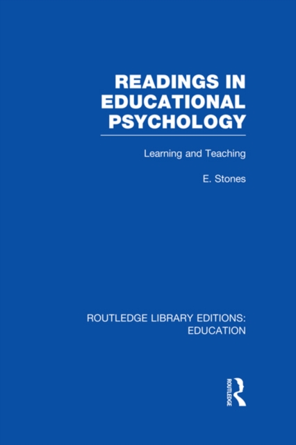 Book Cover for Readings in Educational Psychology by Stones, Edgar