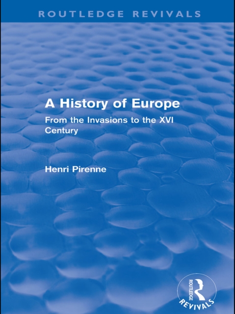 Book Cover for History of Europe (Routledge Revivals) by Pirenne, Henri