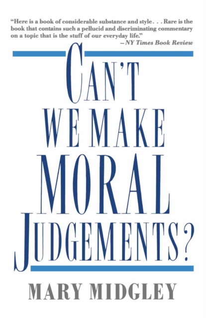 Book Cover for Can't We Make Moral Judgements? by NA NA