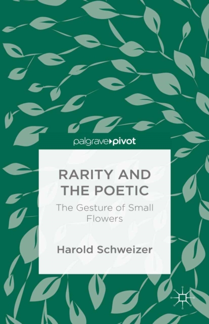 Book Cover for Rarity and the Poetic by Harold Schweizer