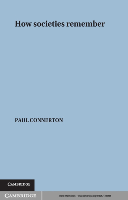 Book Cover for How Societies Remember by Paul Connerton