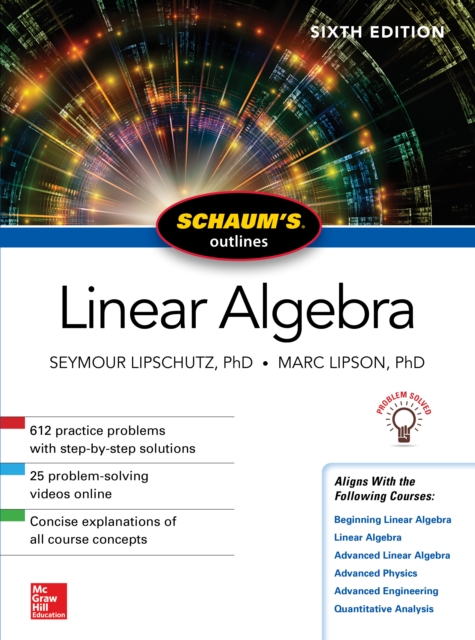 Book Cover for Schaum's Outline of Linear Algebra, Sixth Edition by Seymour Lipschutz, Marc Lipson