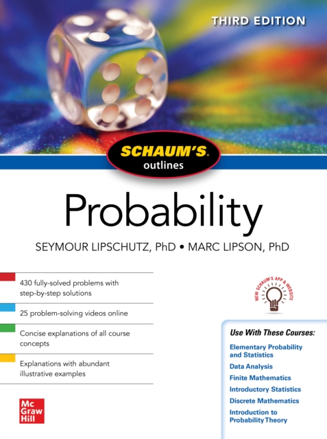 Book Cover for Schaum's Outline of Probability, Third Edition by Seymour Lipschutz, Marc Lipson