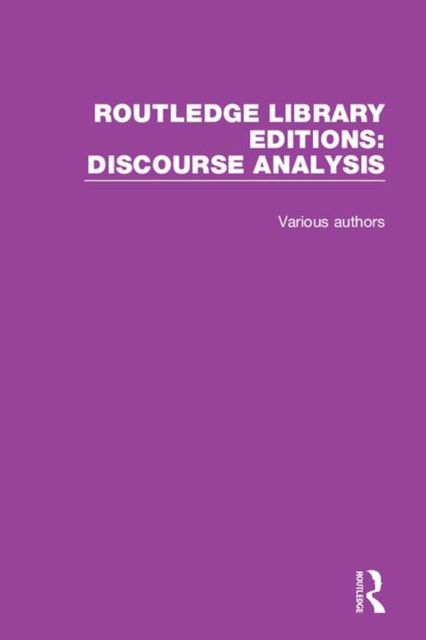 Book Cover for Routledge Library Editions: Discourse Analysis by Various