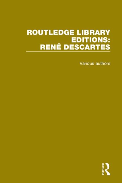 Book Cover for Routledge Library Editions: Rene Descartes by Various Authors