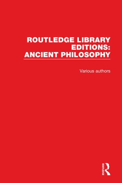 Book Cover for Routledge Library Editions: Ancient Philosophy by Various Authors