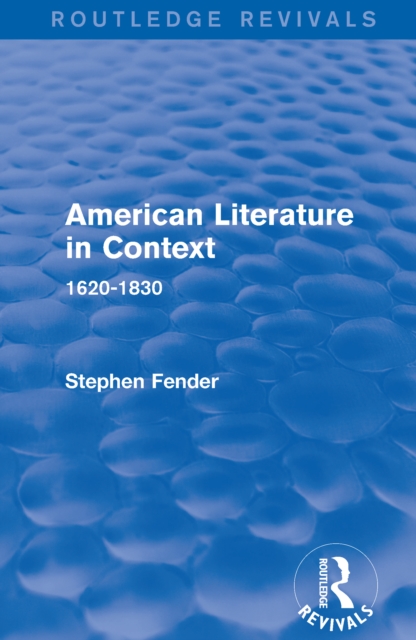 Book Cover for American Literature in Context by Stephen Fender