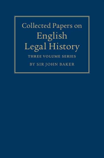 Book Cover for Collected Papers on English Legal History by John Baker