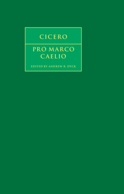 Book Cover for Cicero: Pro Marco Caelio by Marcus Tullius Cicero