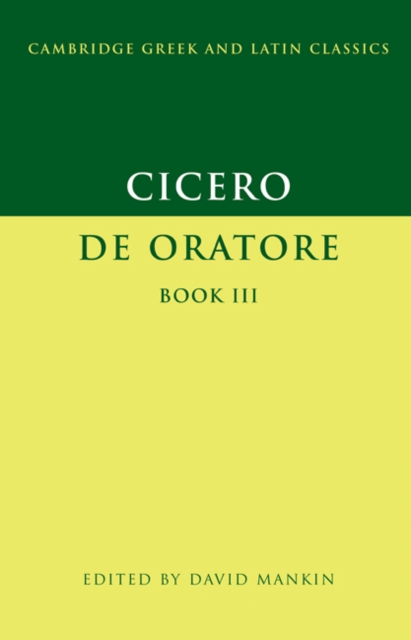 Book Cover for Cicero: De Oratore Book III by Marcus Tullius Cicero