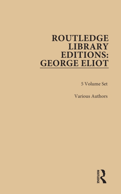 Book Cover for Routledge Library Editions: George Eliot by Various Authors