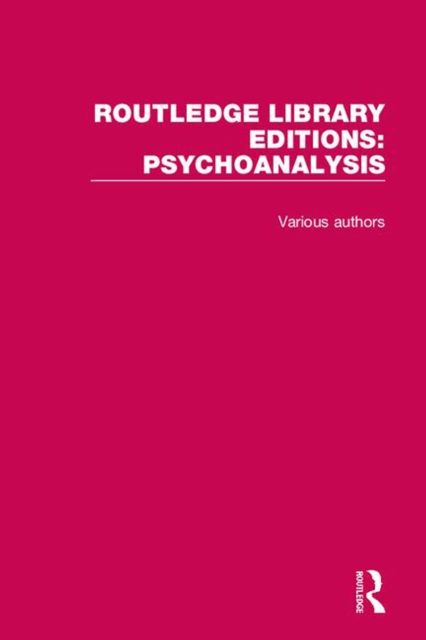 Book Cover for Routledge Library Editions: Psychoanalysis by Various